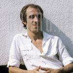 Raymond van het Groenewoud (Date Unknown) on location.

[keywords]Posed, Half Length, Smiling[/keywords]